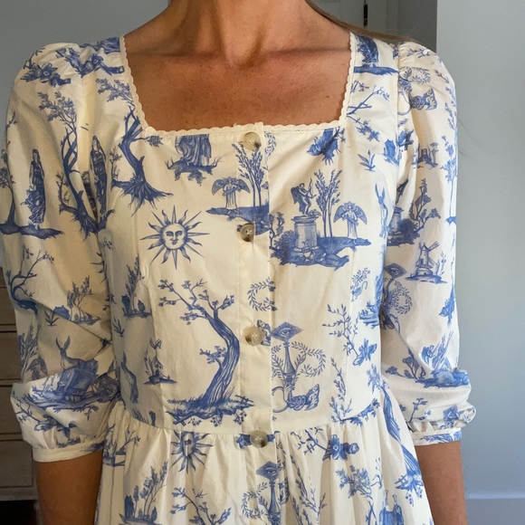 meadows Dresses Meadows Ixora Dress Toile De Jouy Us2uk6 Poshmark